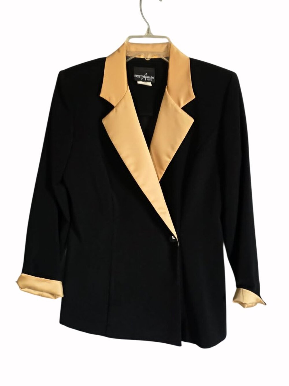 Vintage Positive Attitude Petite tuxedo blazer